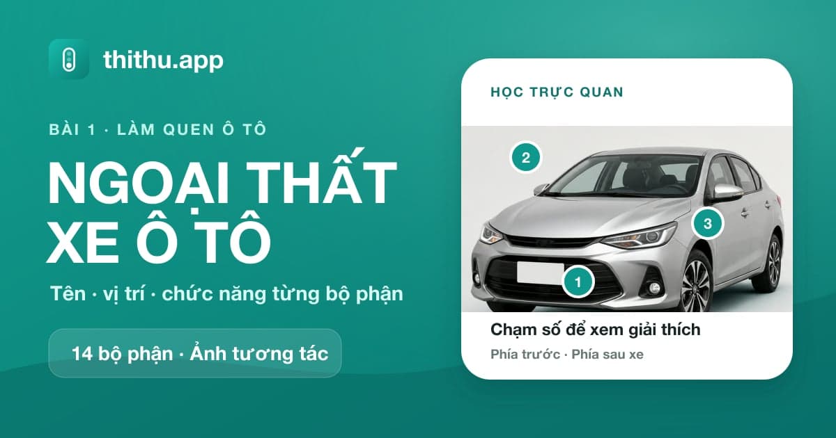 Ngoại Thất Ô Tô: Tên Và Chức Năng Các Bộ Phận