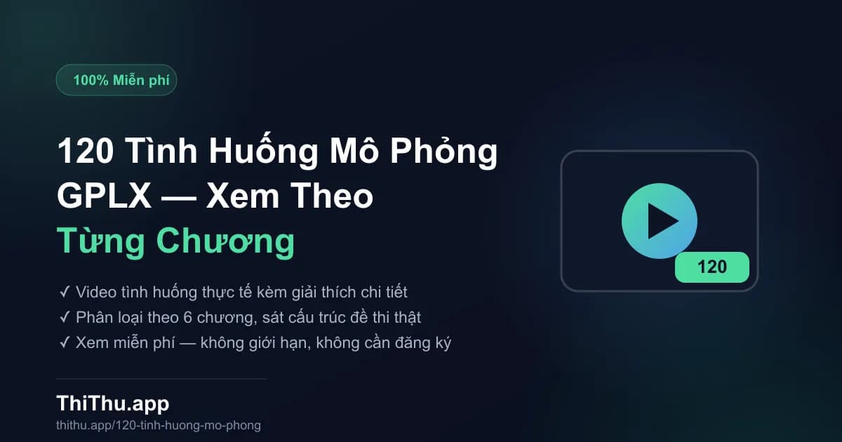 GPLX Nào Phải Thi Mô Phỏng Tình Huống Giao Thông?