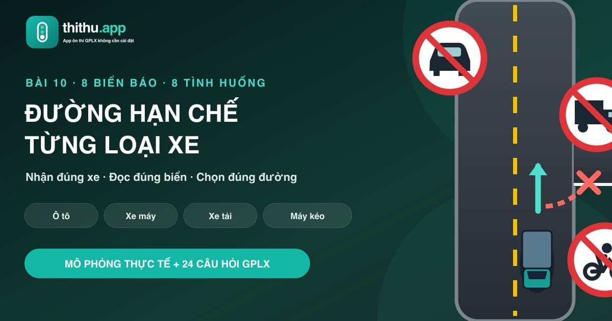 Học biển cấm từng loại xe trong khu công nghiệp