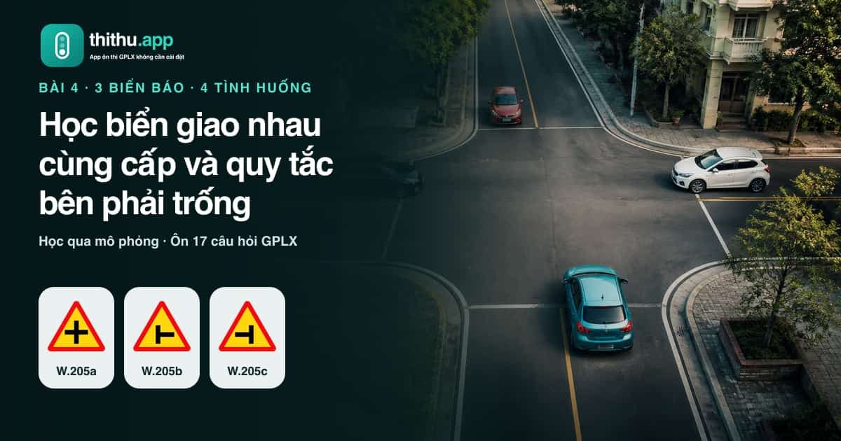 Học biển giao nhau cùng cấp và nguyên tắc bên phải trống